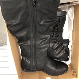 Lane Bryant Black Boots wide calf size 7 W